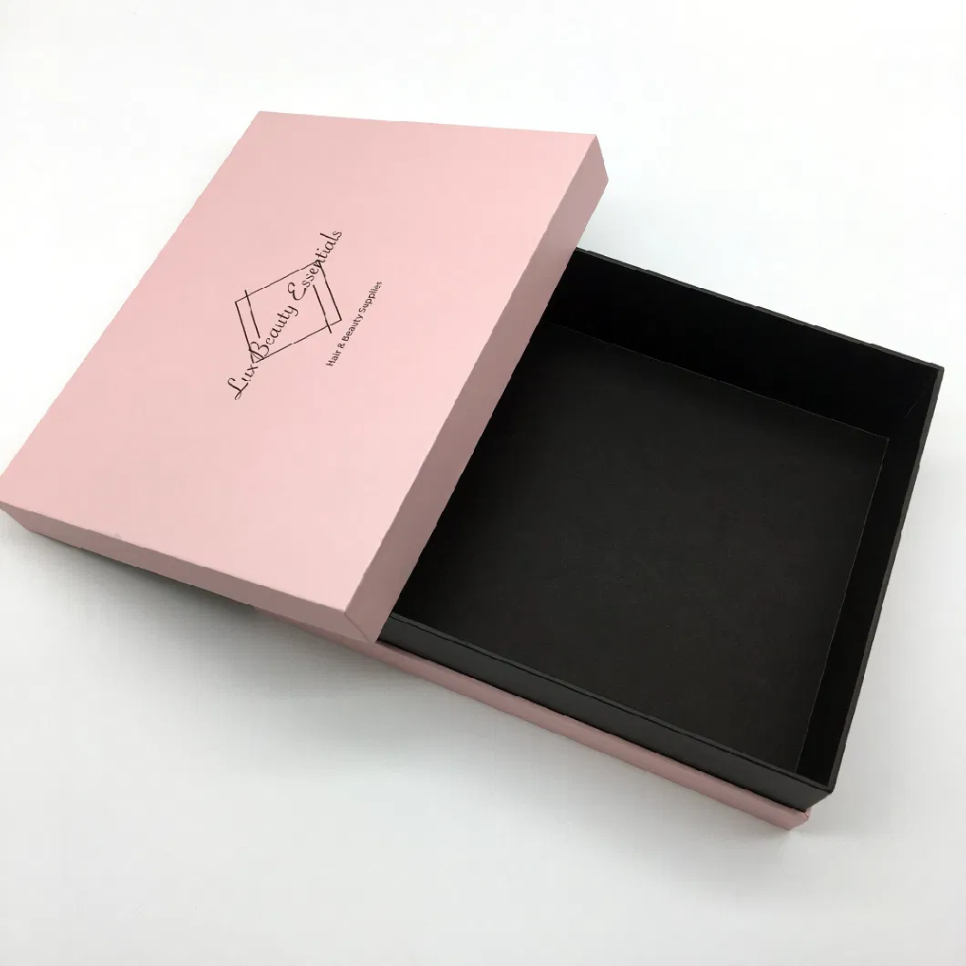 Custom Pink Pardboard Luxury Gift Packaging Hair Extension Jewelry Gift Box